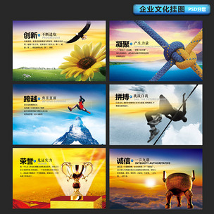 企業文化標語團隊精神下載-編號10548706-企業展板設計